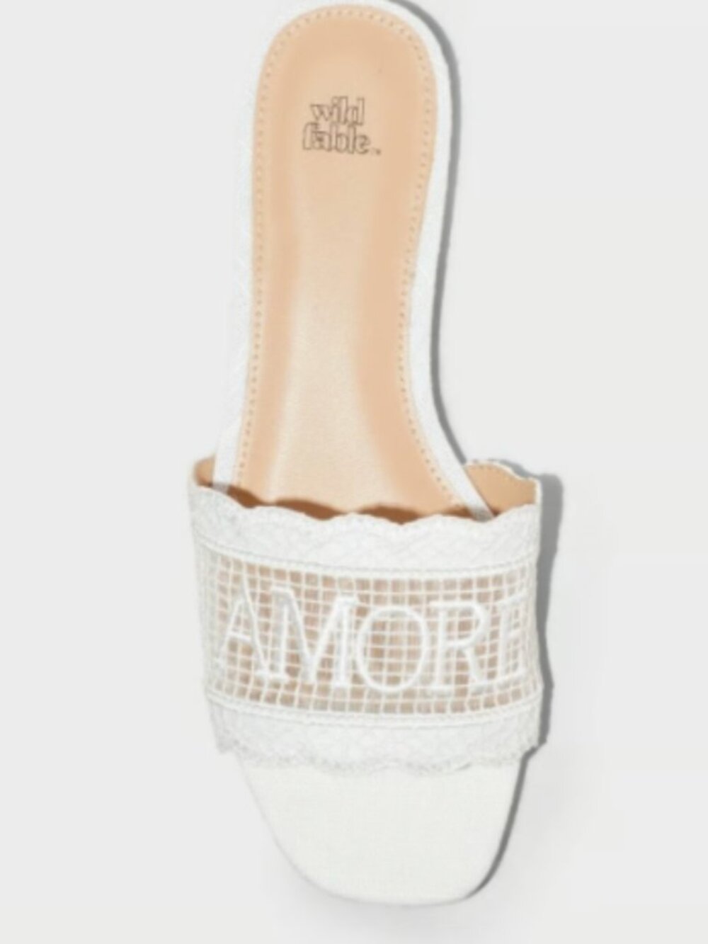 White Lace Overlay Slides
